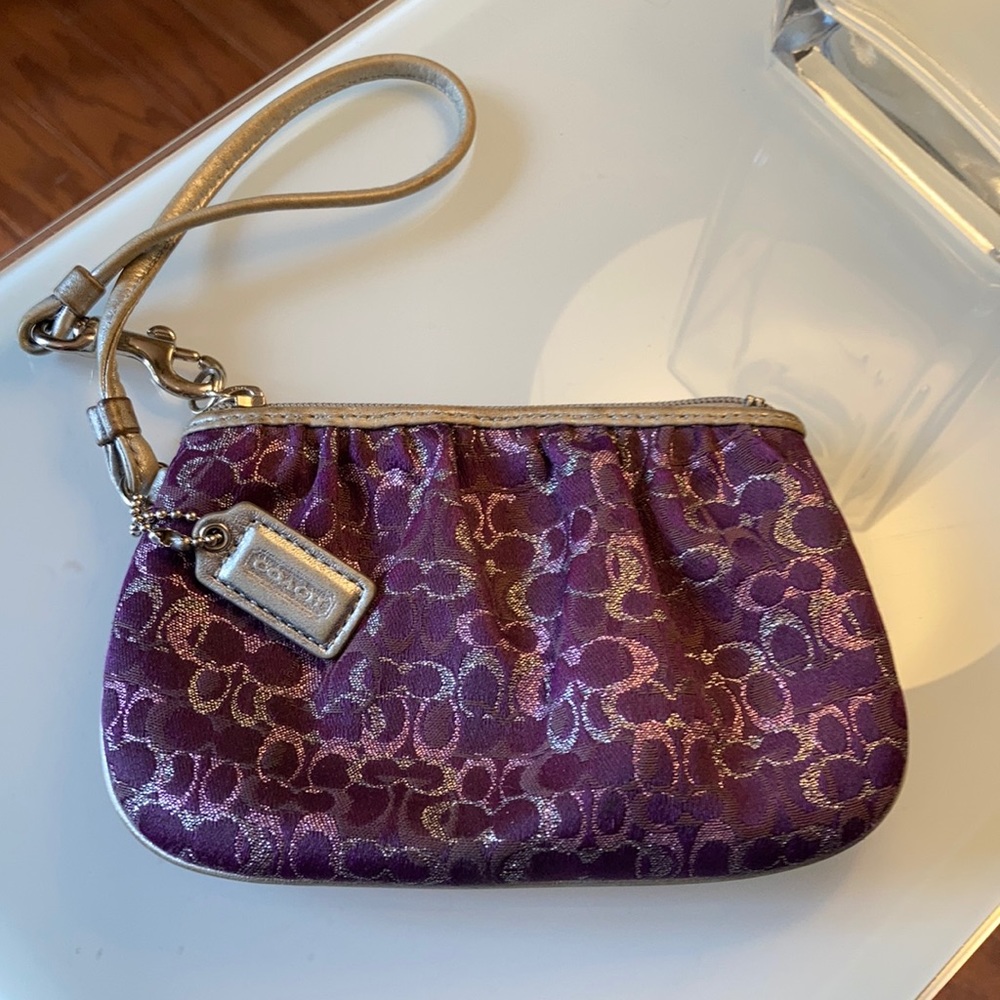 Coach wristlet, purple